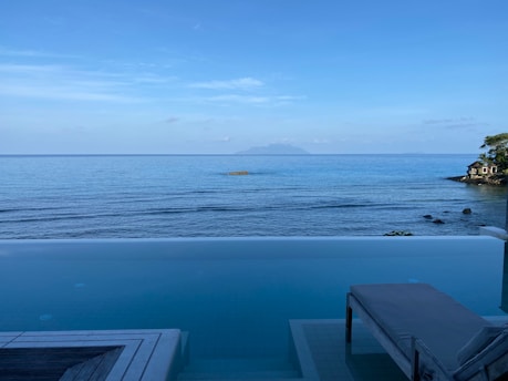 a view of a body of water from a balcony