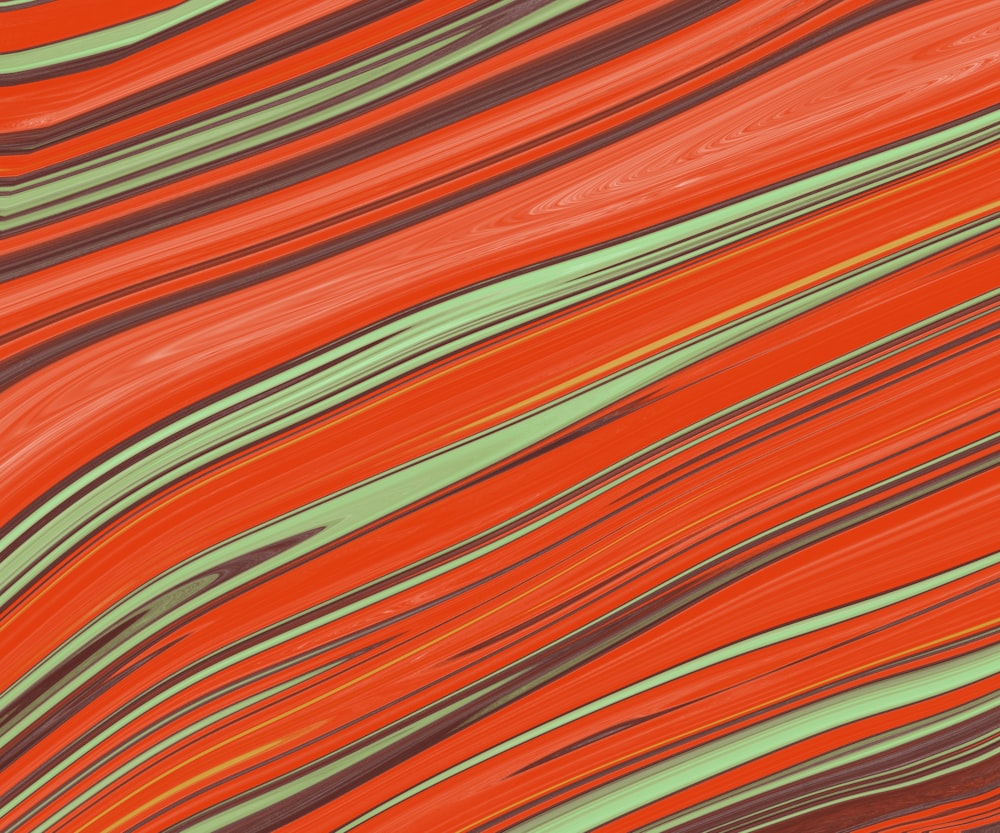 an orange and green striped background with a black border