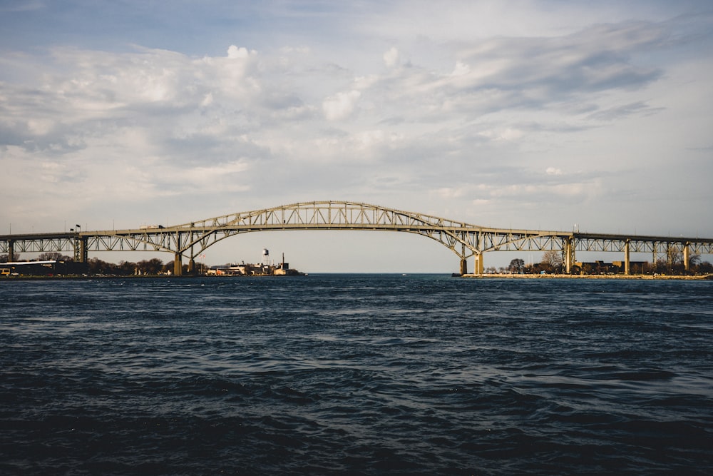 a large bridge over a large body of water