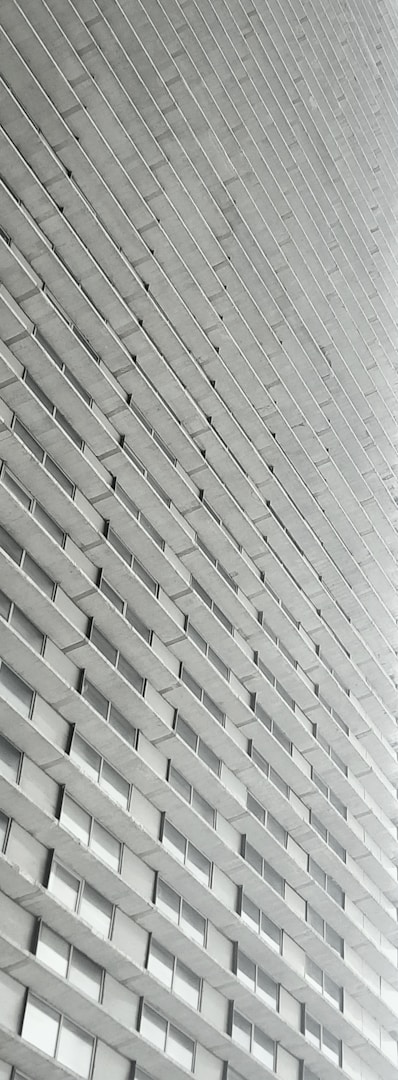 a black and white photo of a building