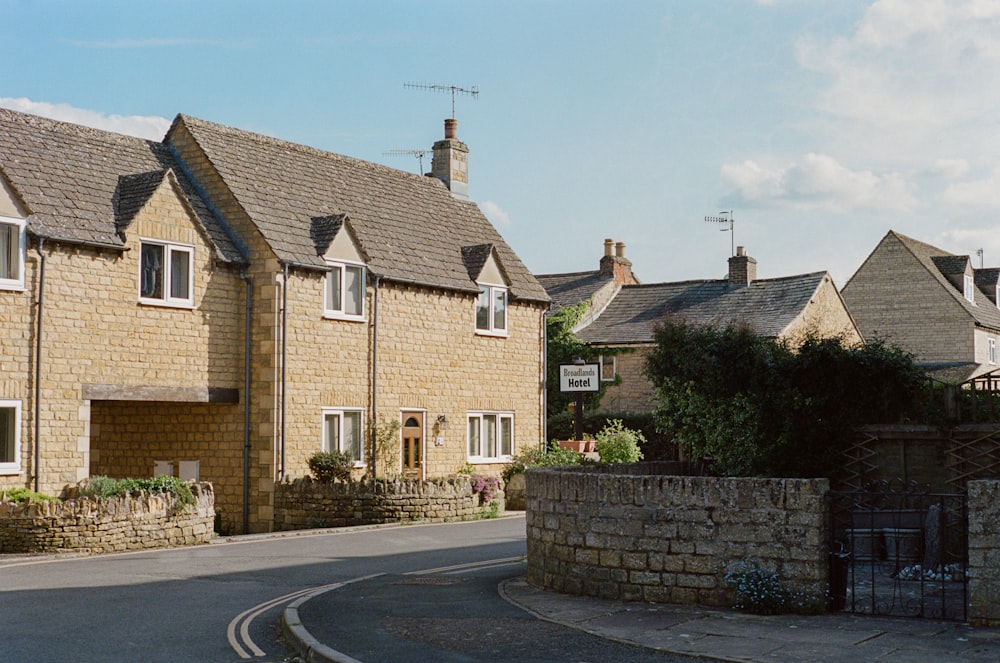 a row of houses in a residential area