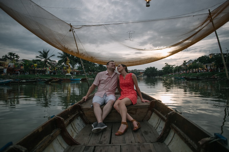 Boat journey couple