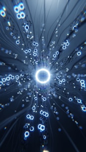a computer generated image of a circular object