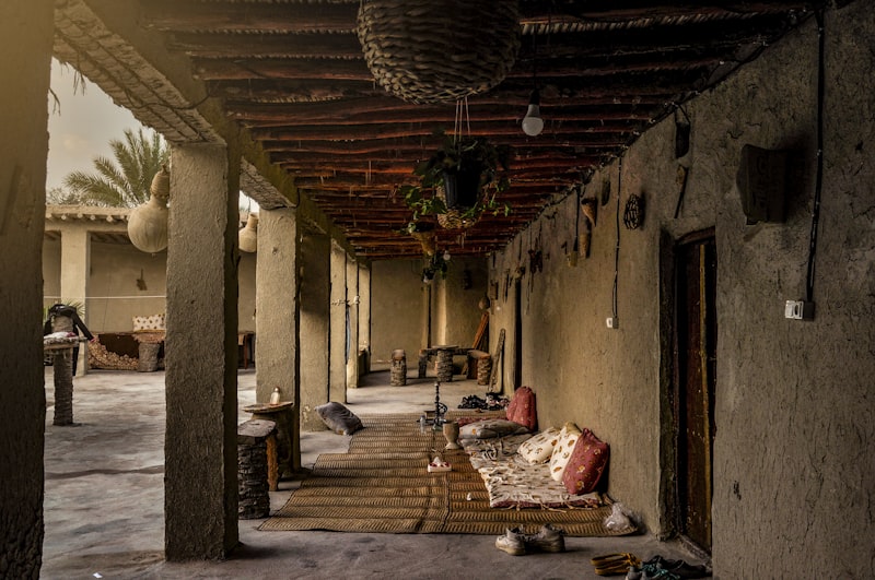 a room with a lot of furniture in it