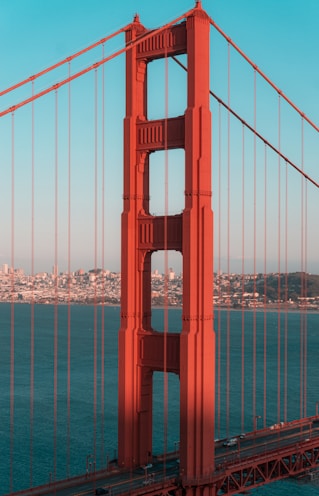 a view of the golden gate bridge in san francisco, california
