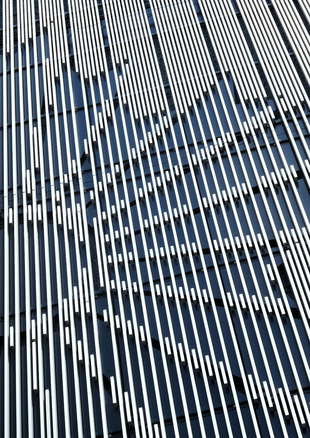 a close up of a building with lines on it