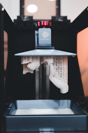 a close up of a 3d printer machine