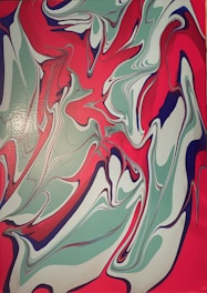 A vibrant painting showcasing an abstract design.
