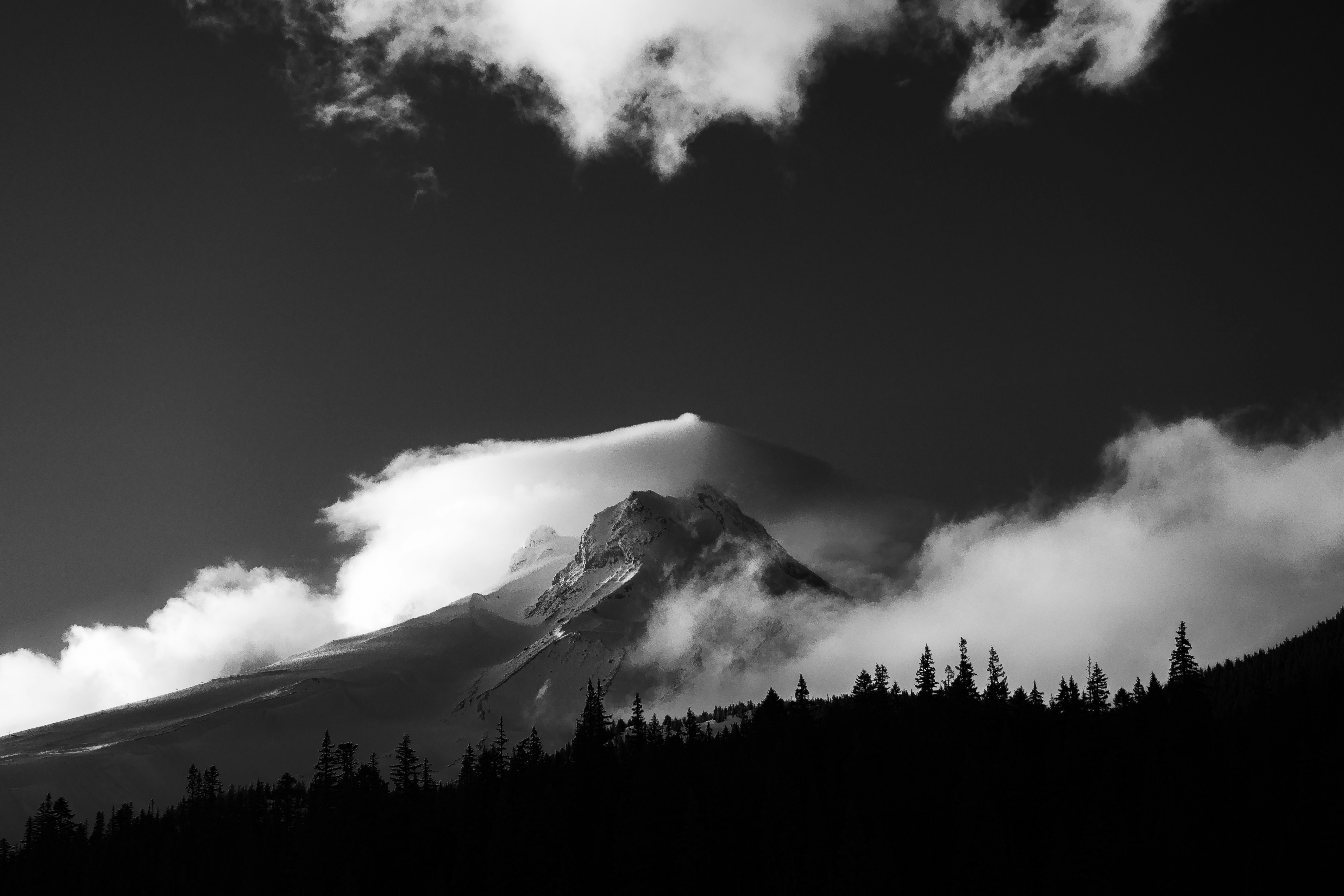 Mt. Hood on a cloudy day