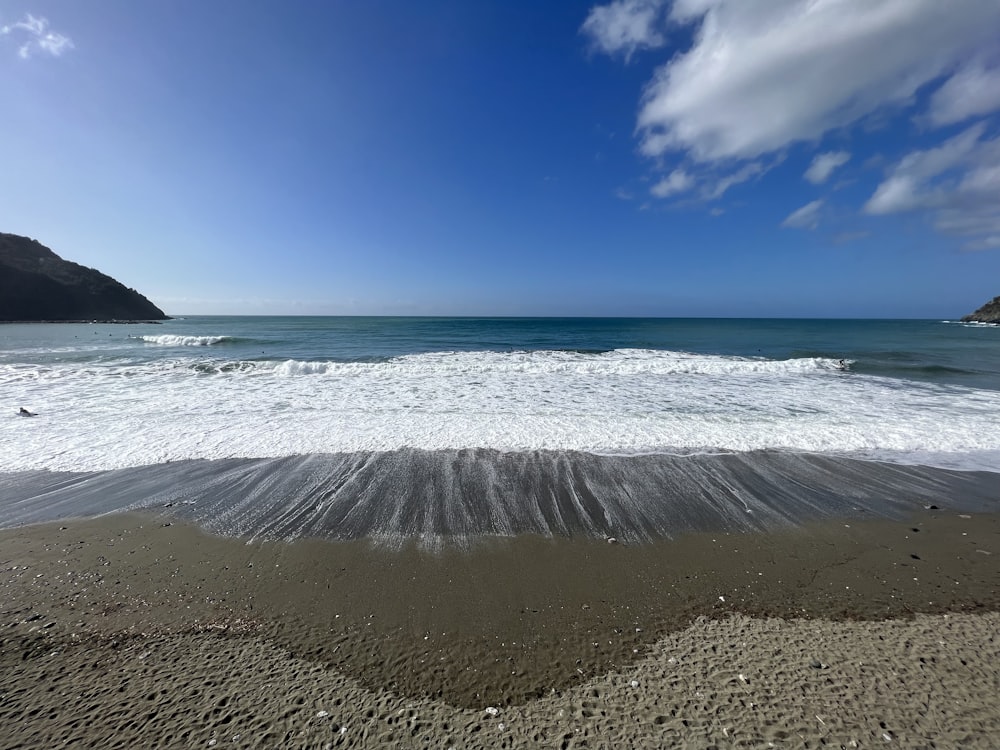 a view of the ocean from the beach