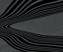 Abstract financial graph with dark green and steel gray tones on a black background.