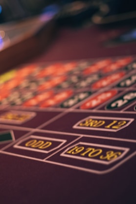 a close up of a casino rouleet