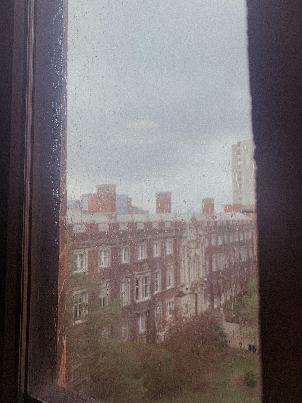 a view of a city from a window