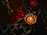 A beautifully lit oversized candle in a ceremonial setting.