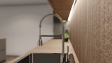 A stylish kitchen faucet showcasing innovative design features.