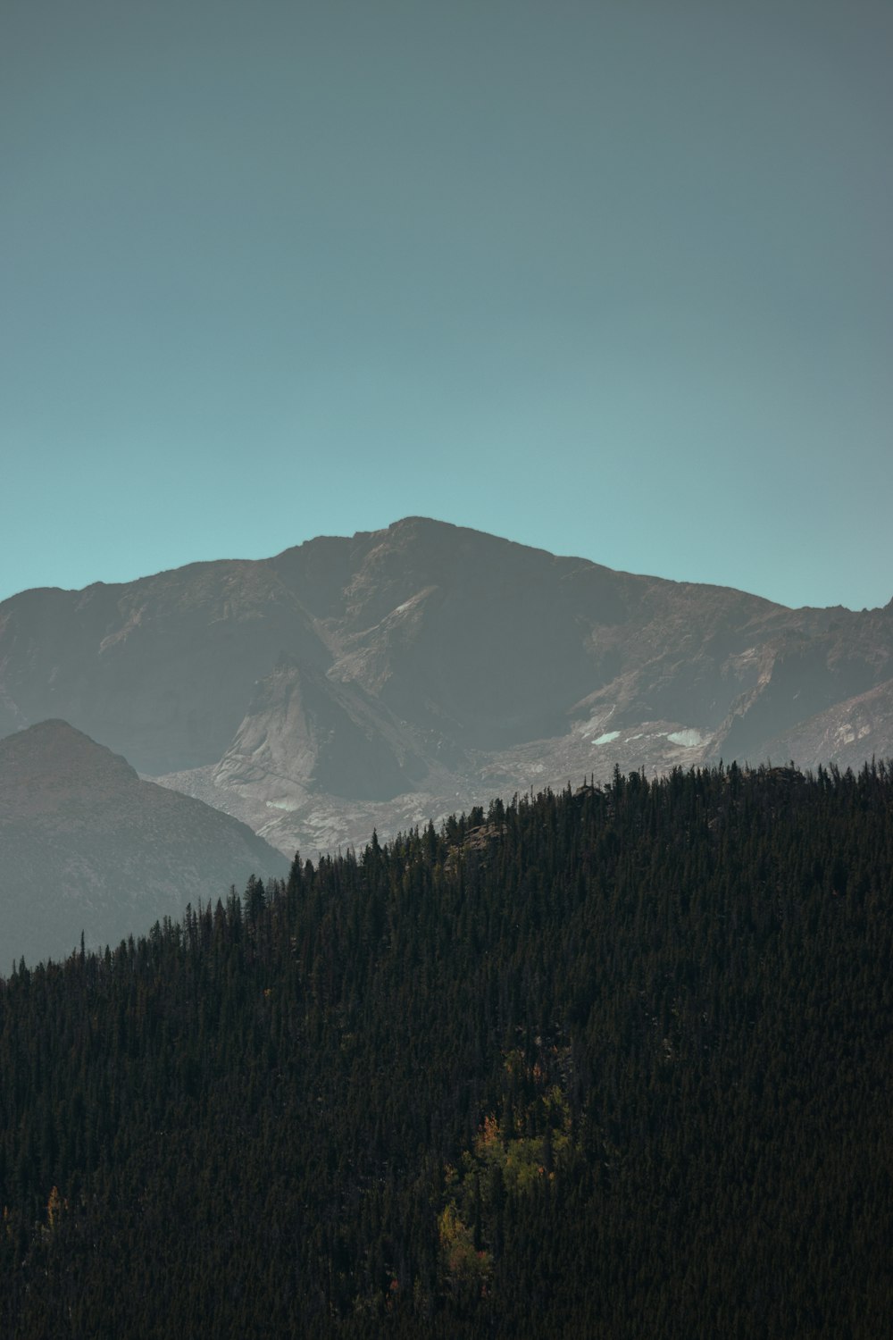 a view of a mountain range from a distance