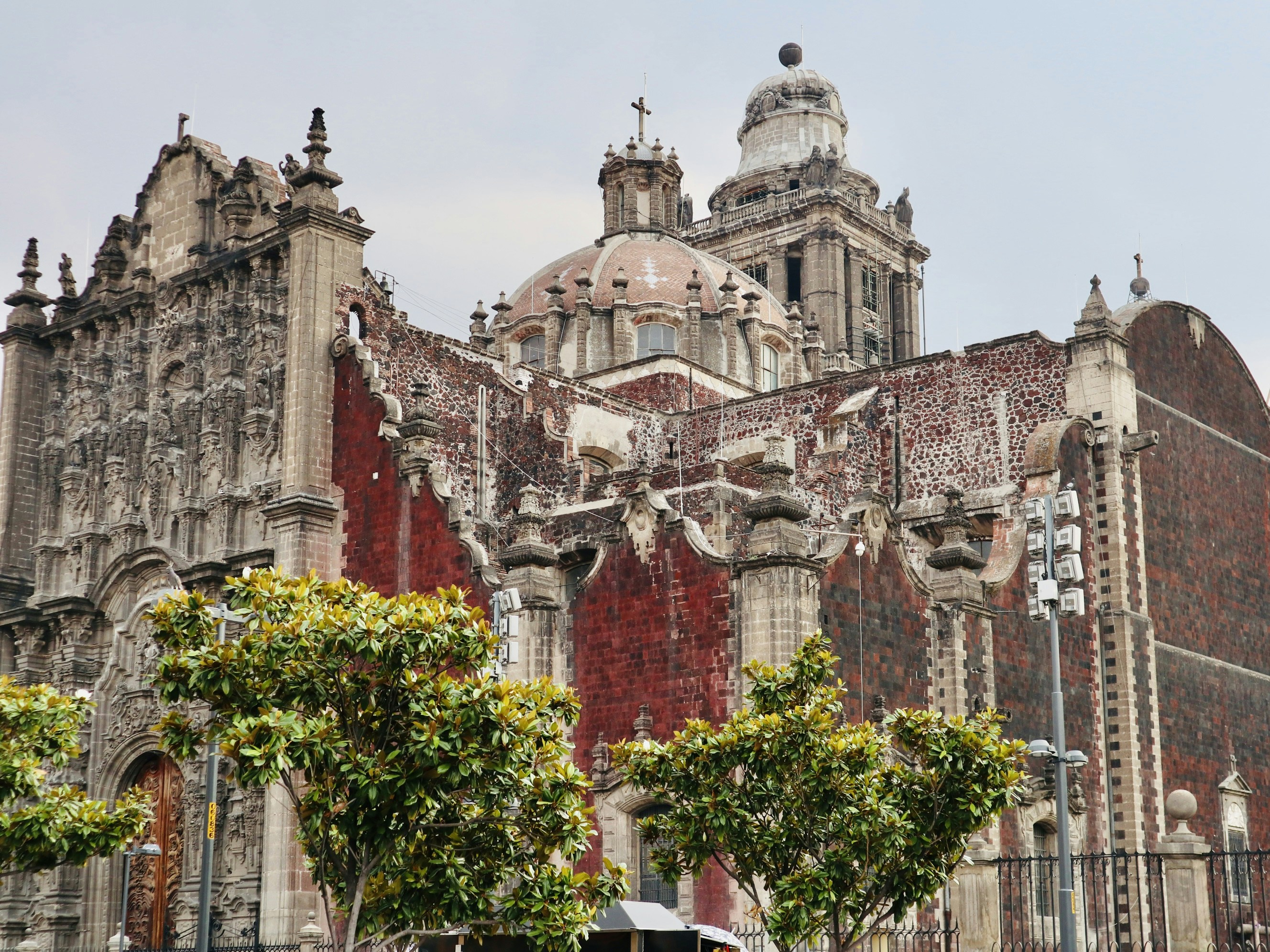 a large building with a clock on the front of it