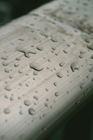 Close-up of a replacement filter cartridge with water droplets highlighting freshness.