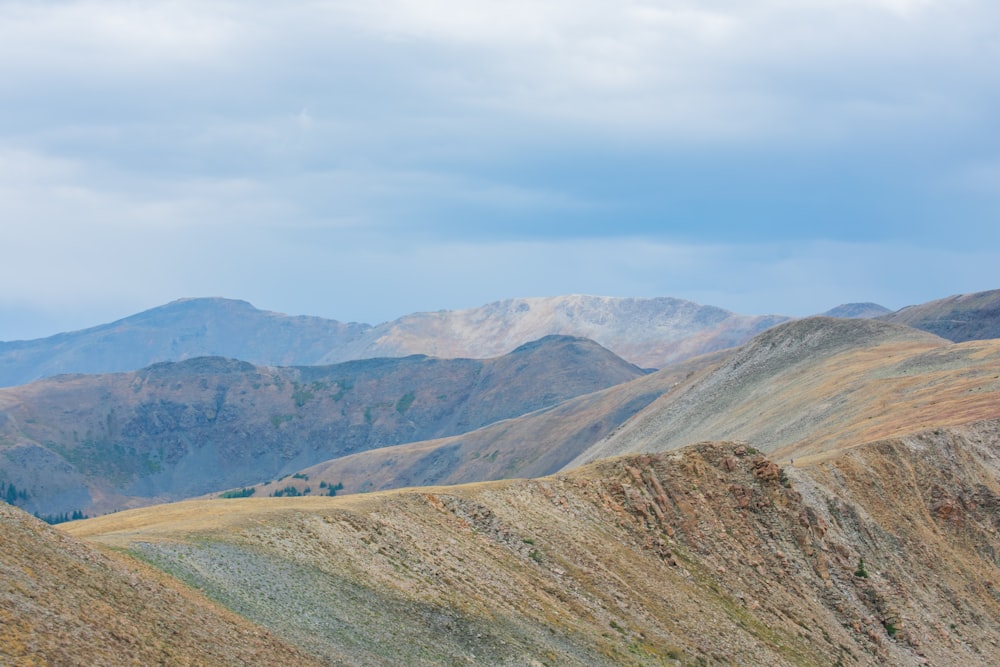 a view of a mountain range in the distance