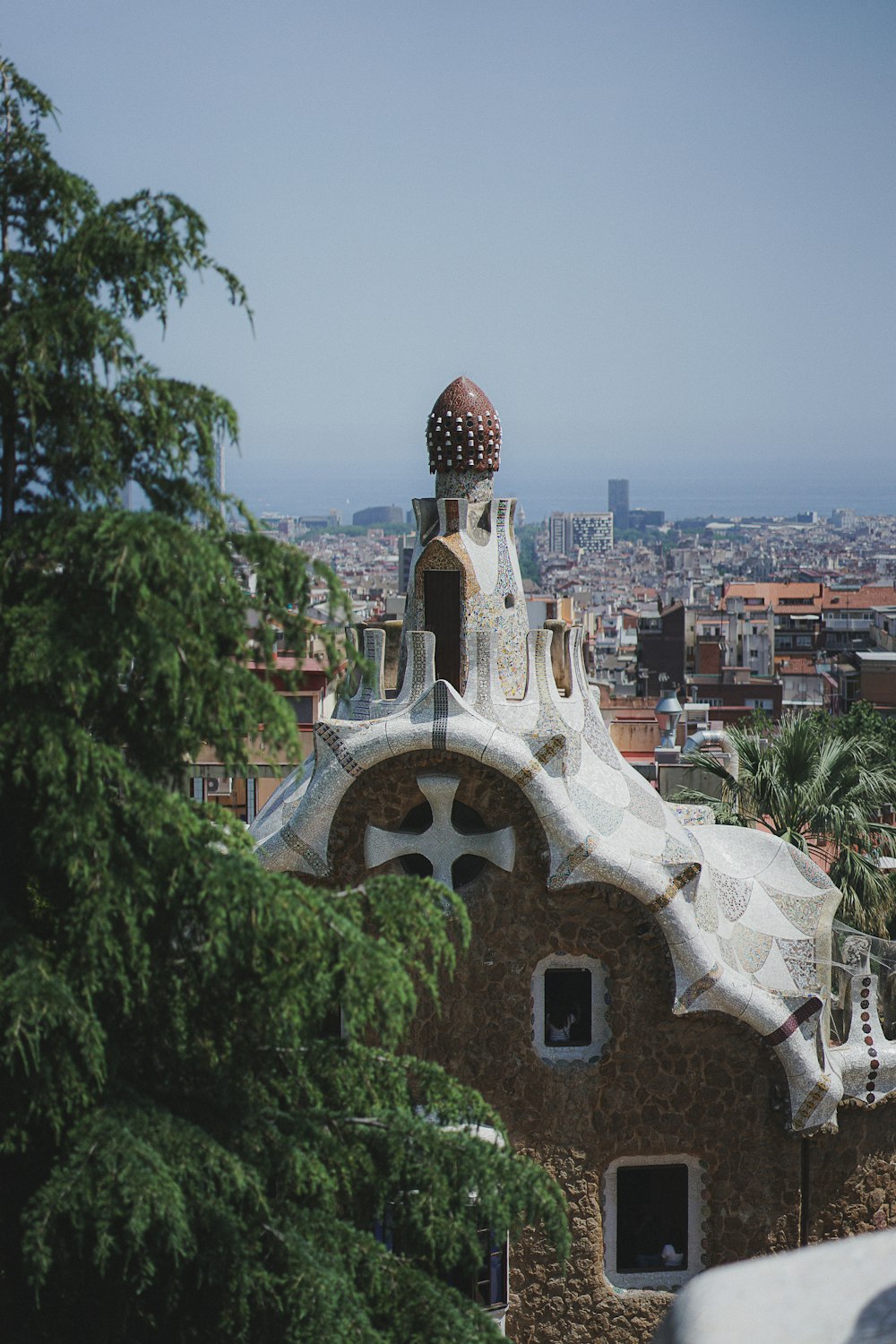 a view of the city from a roof of a building