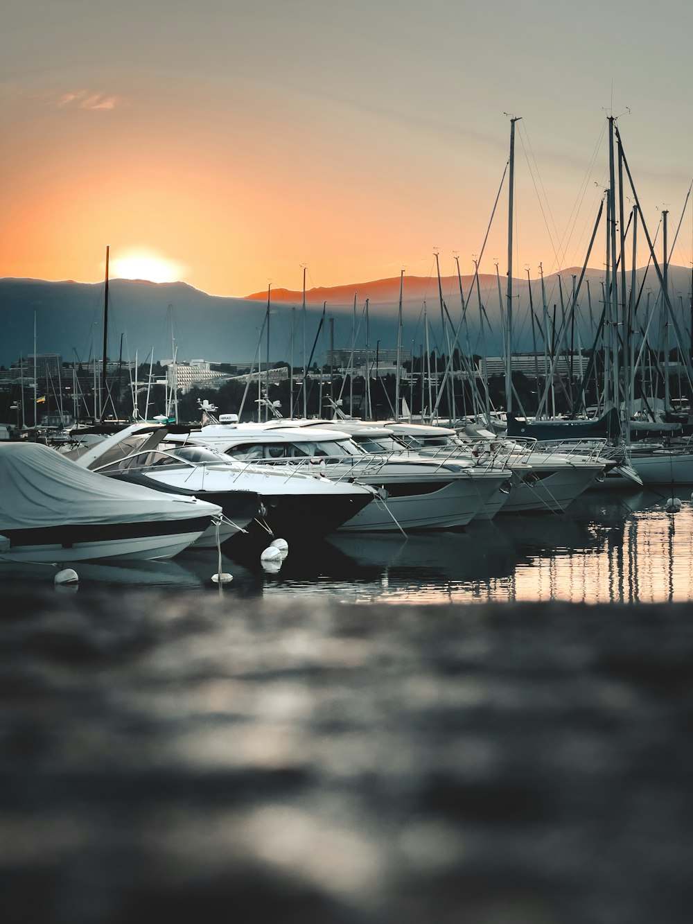 a bunch of boats that are in the water