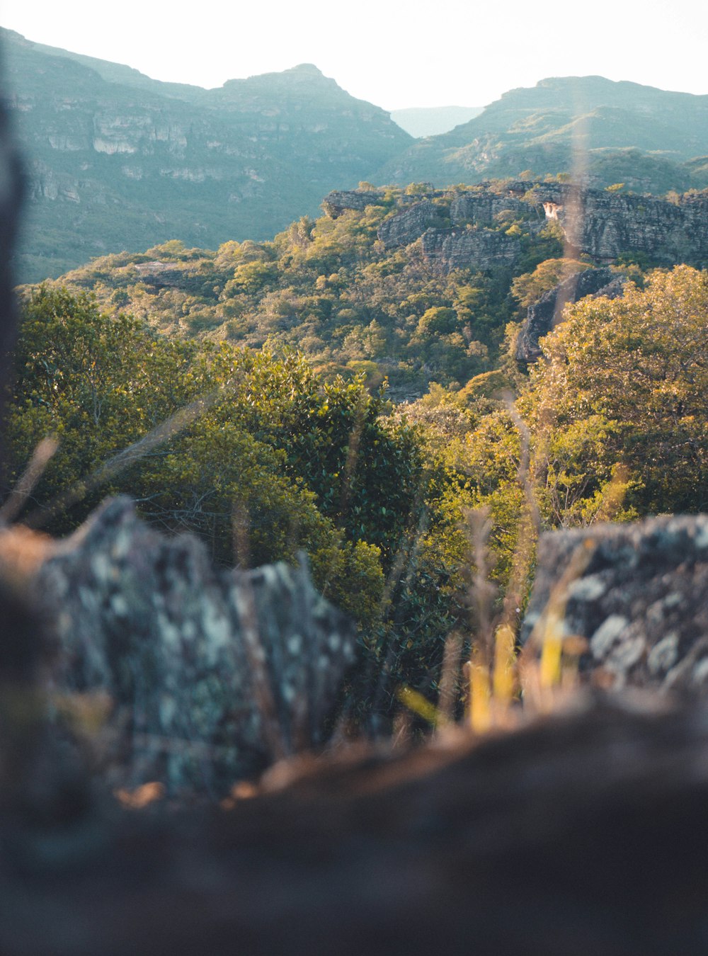 a view of a mountain range from a distance