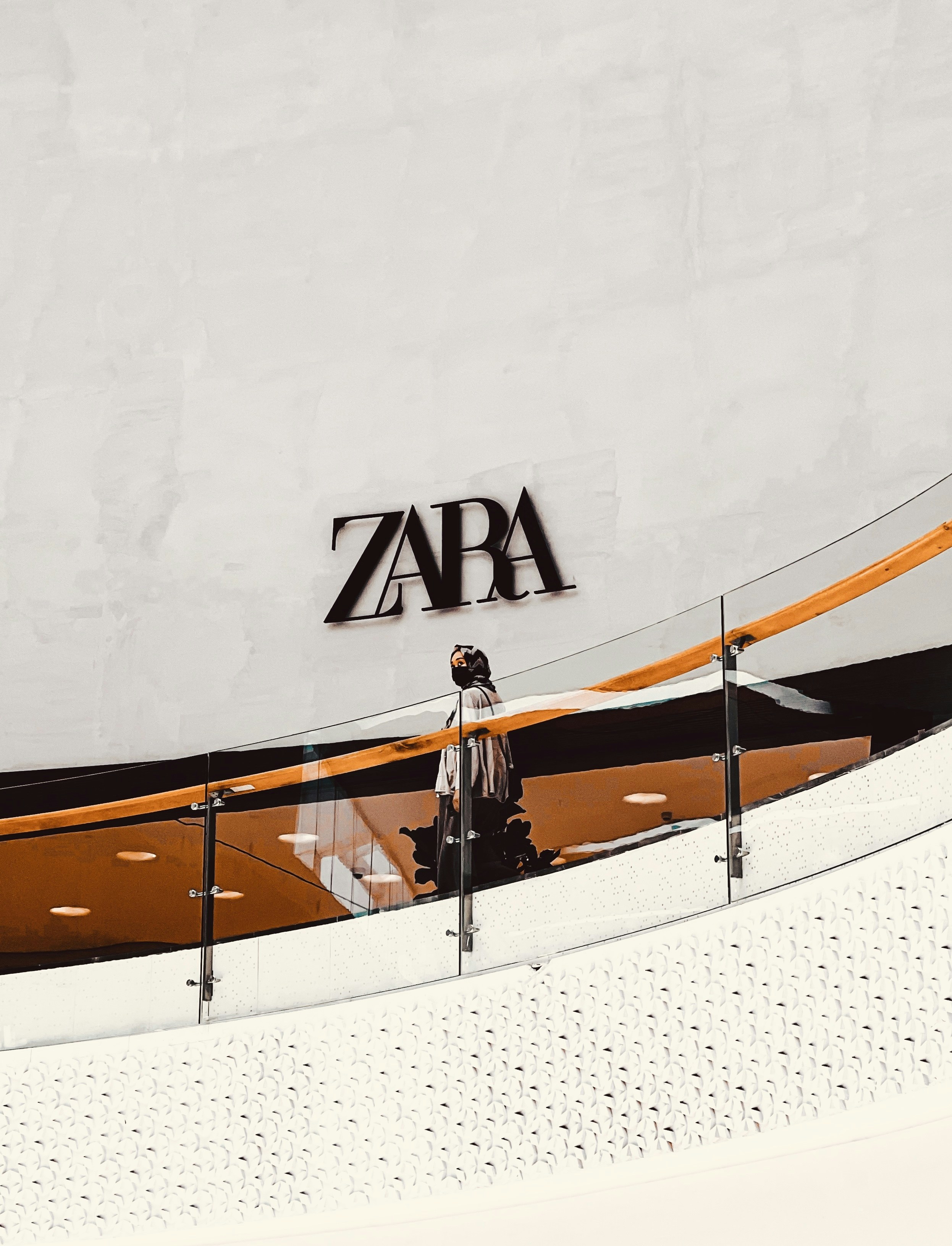 a large white boat with a logo on it's side