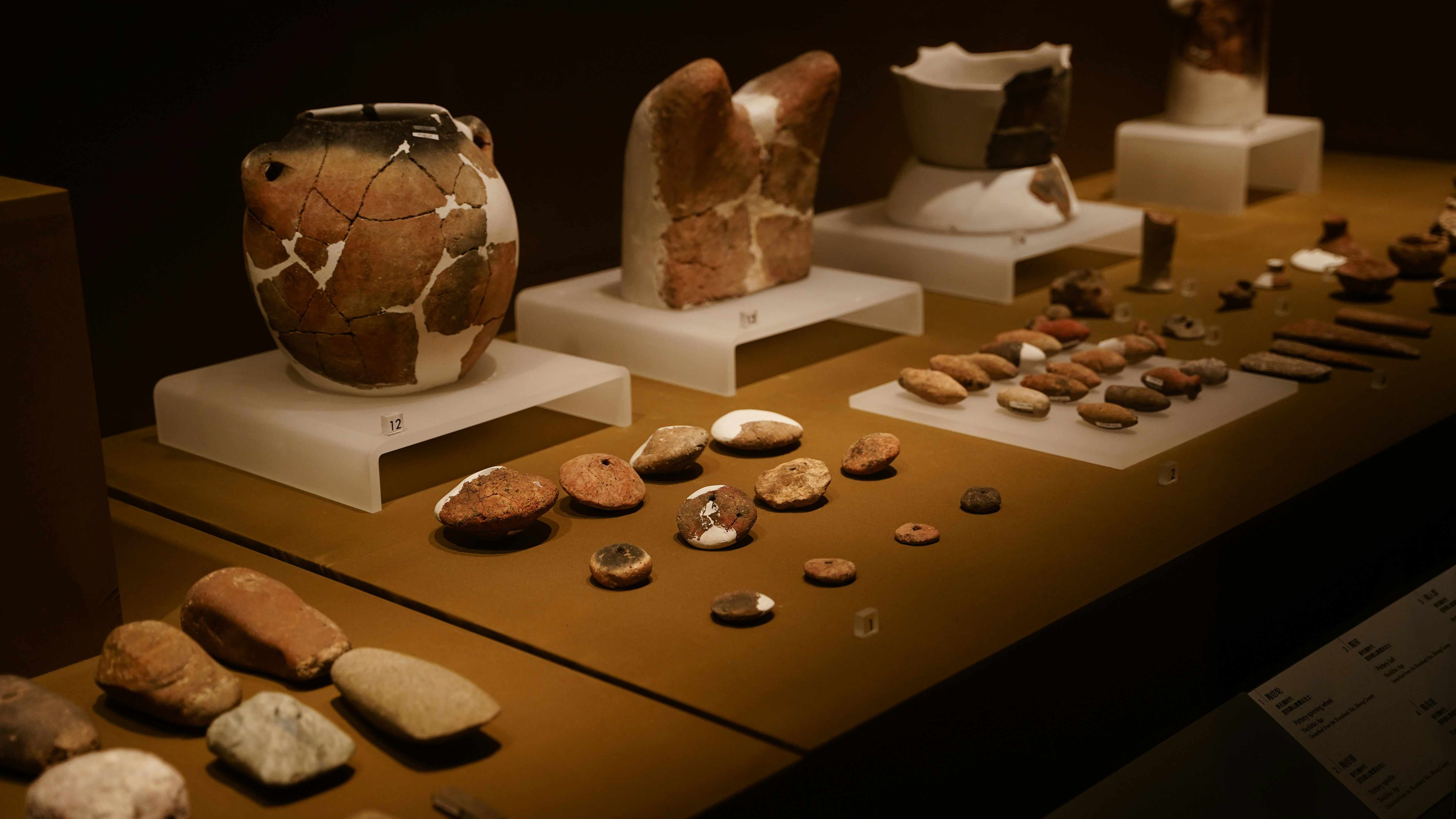 Artifacts inside Saranda Archaeological Museum