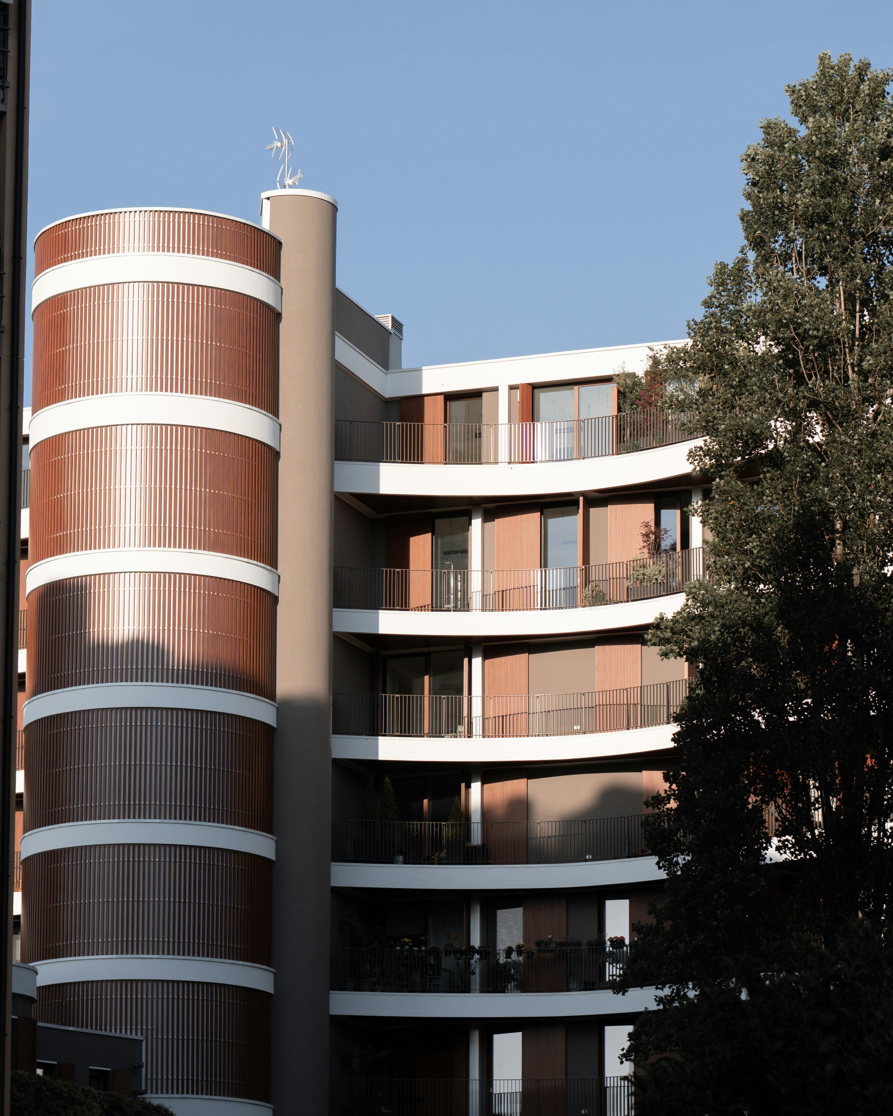 a building with a lot of balconies on it
