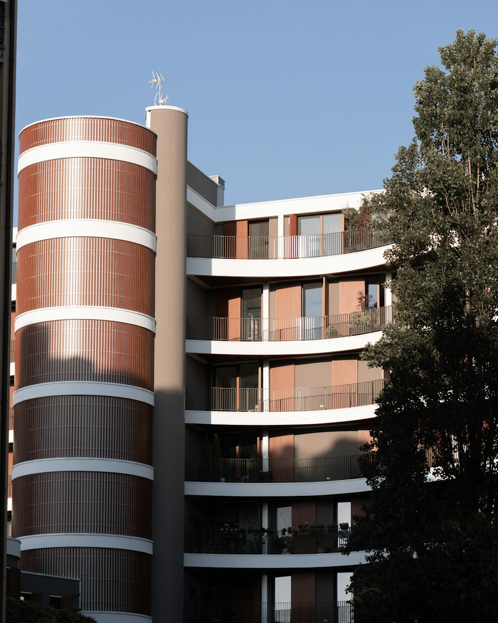 a building with a lot of balconies on it