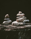 a pile of rocks stacked on top of each other