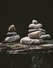 a pile of rocks stacked on top of each other