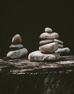 a pile of rocks stacked on top of each other