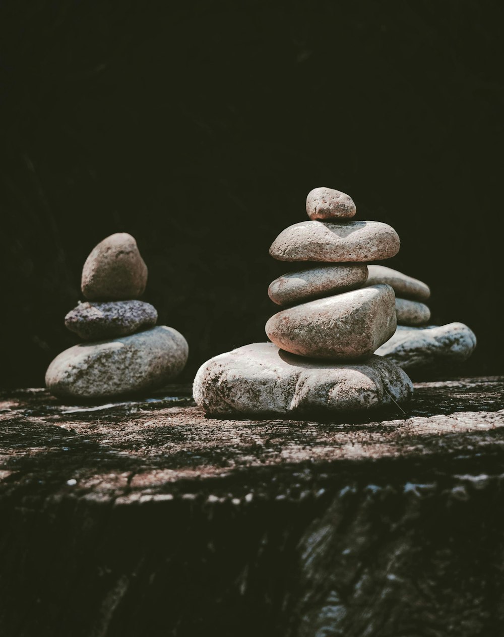 a pile of rocks stacked on top of each other