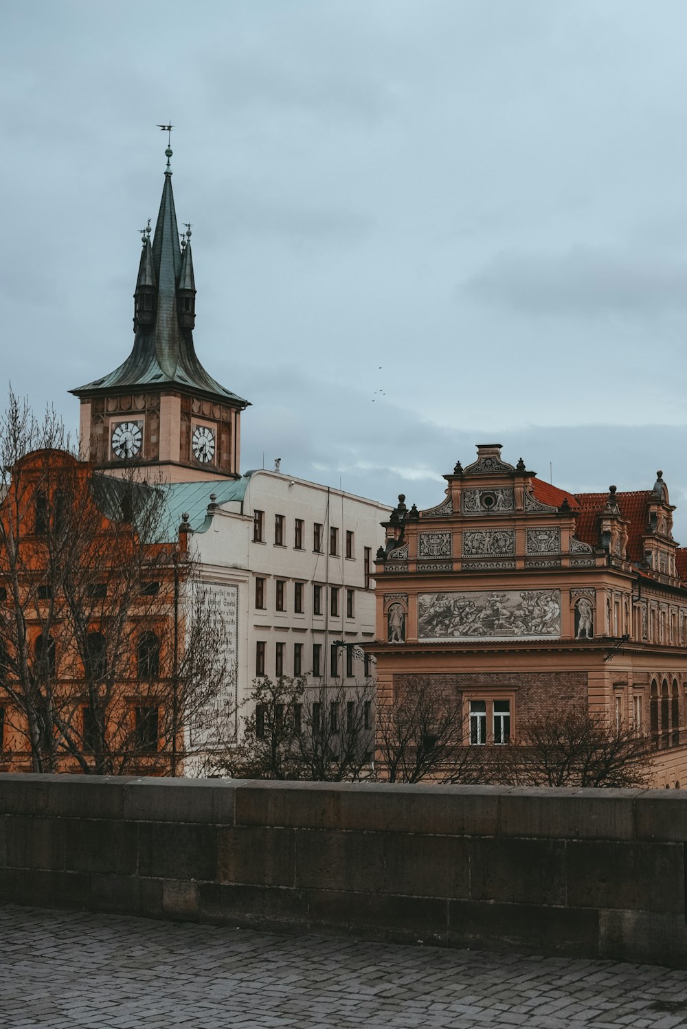 a large building with a clock tower on top of it