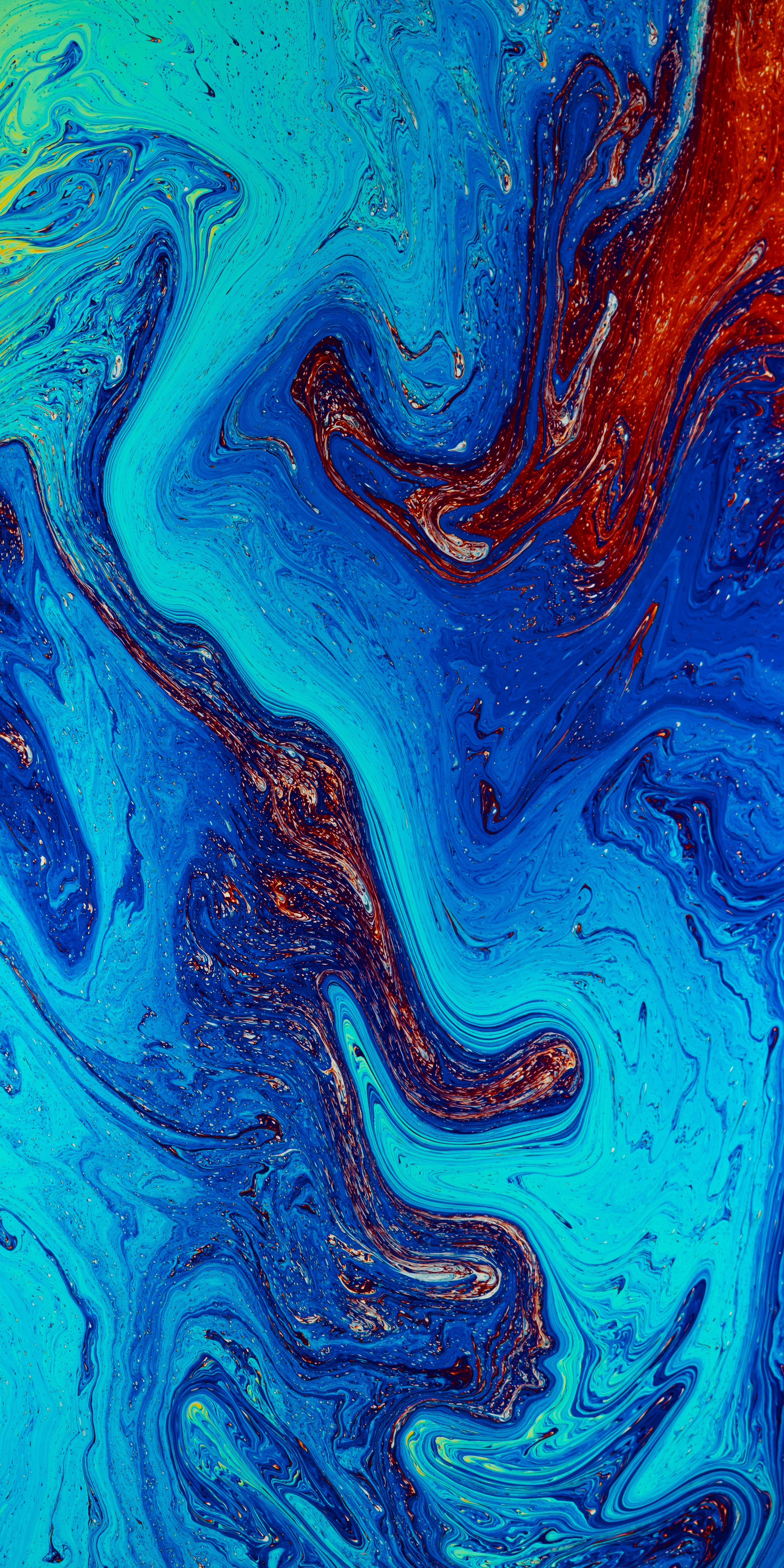 a painting of a blue background