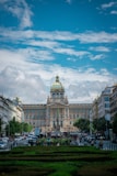 a large building with a golden dome on top of it