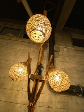 A rustic wooden sculpture that adds warmth to any room.
