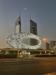 a picture of a large building with a lot of writing on it