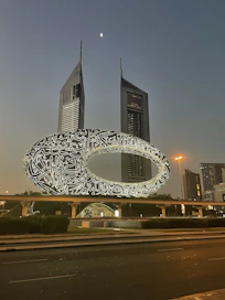 a picture of a large building with a lot of writing on it