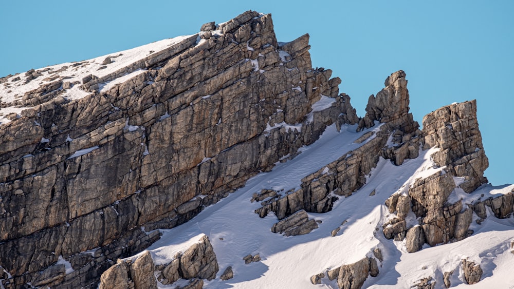 a very tall mountain covered in lots of snow