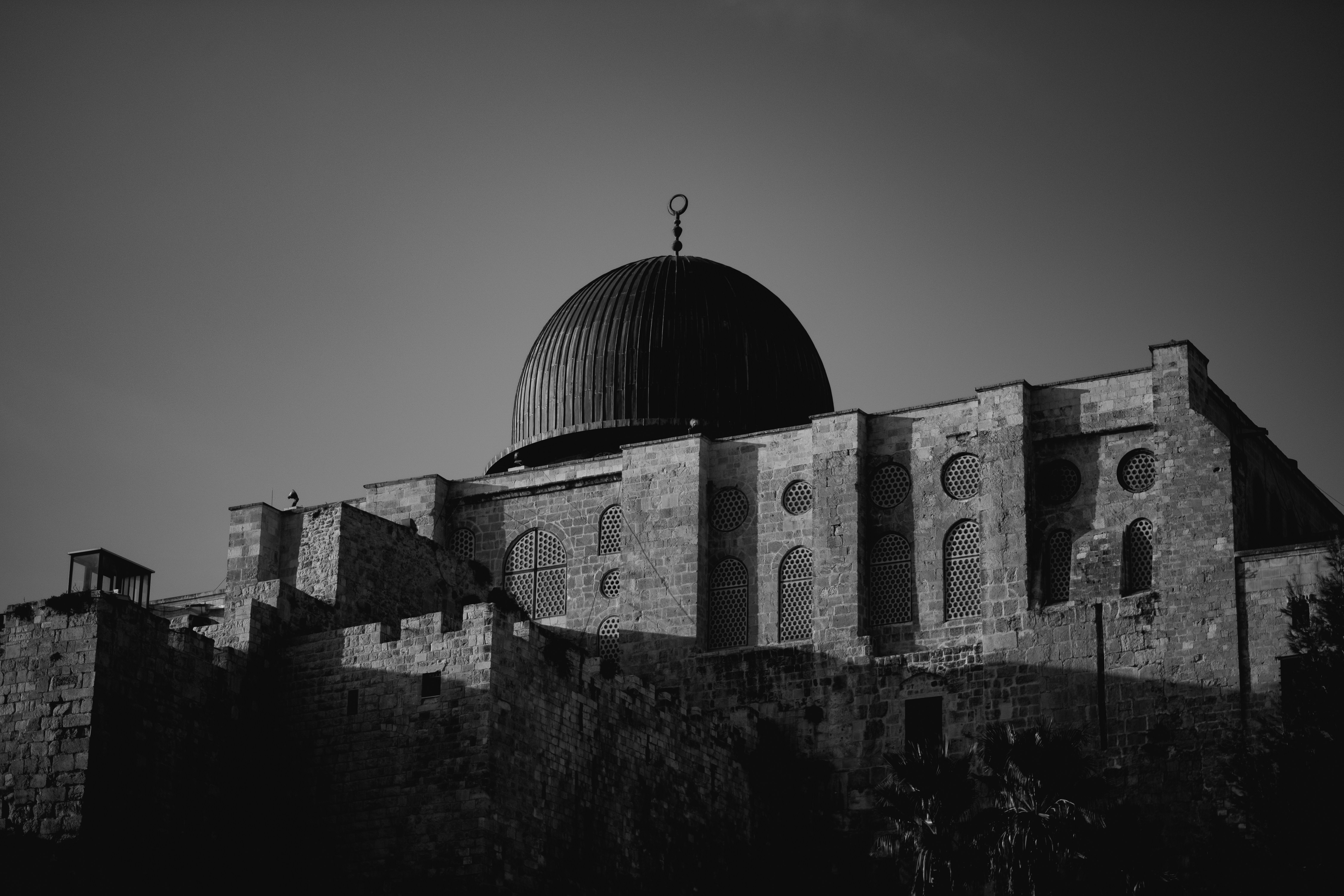 a black and white photo of a building with a dome