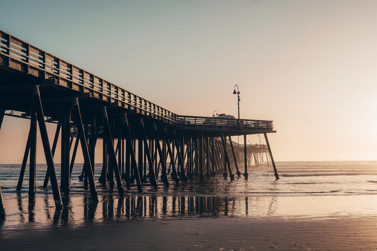 Pismo pier at sundown.