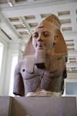 A beautifully preserved statue of a pharaoh.