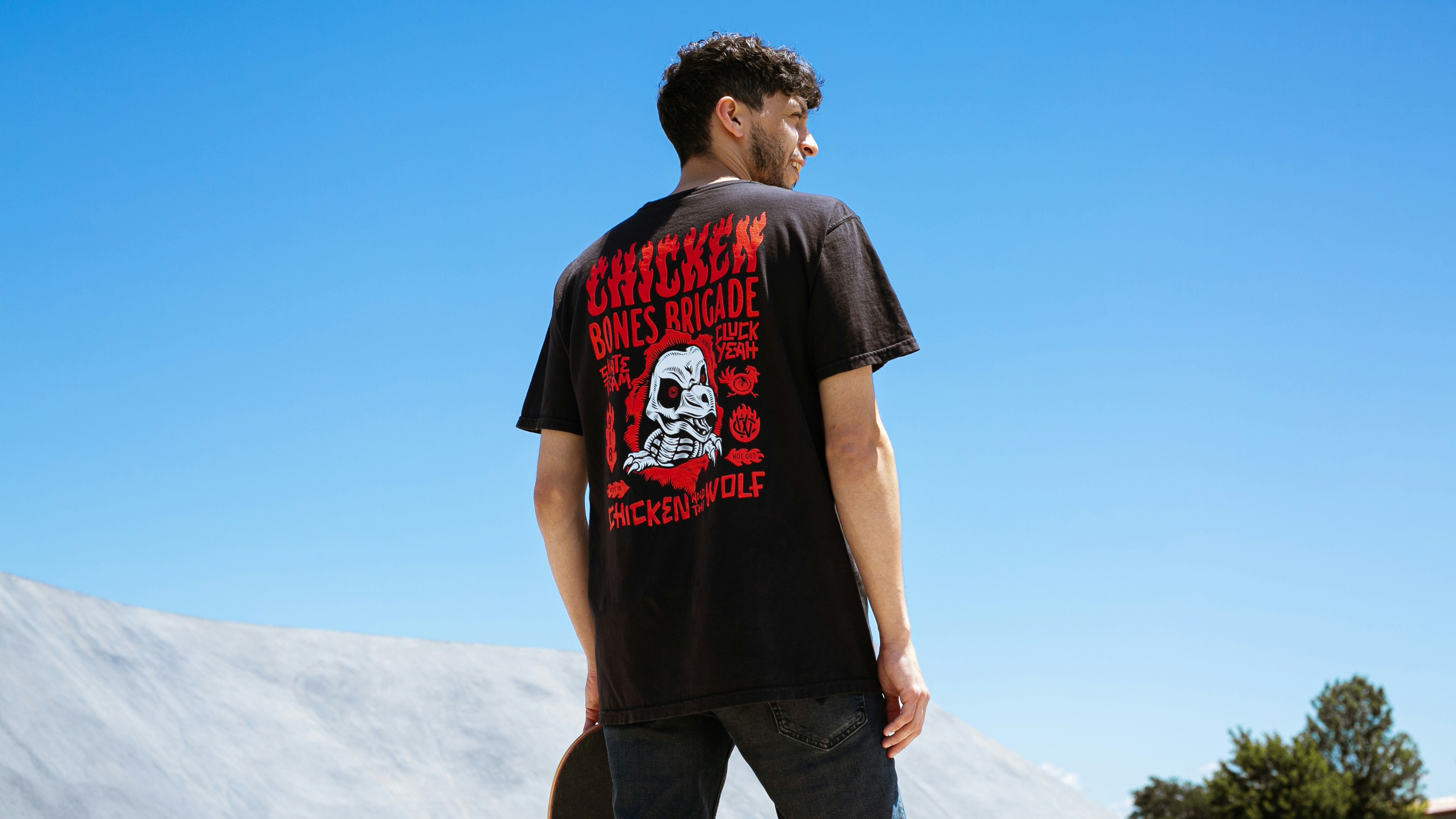 Chicken and the Wolf merch product photography.