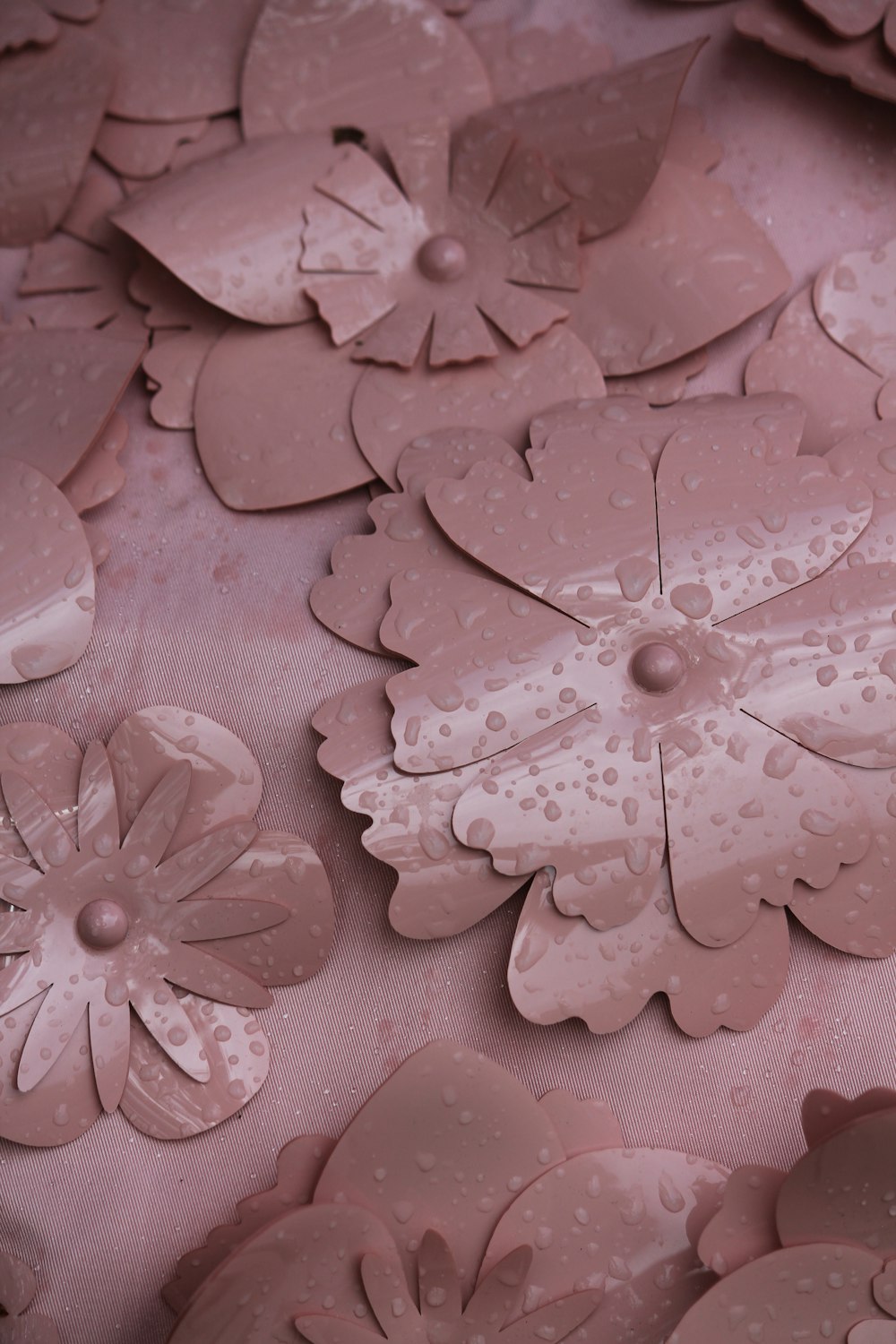 a close up of a bunch of flowers on a table