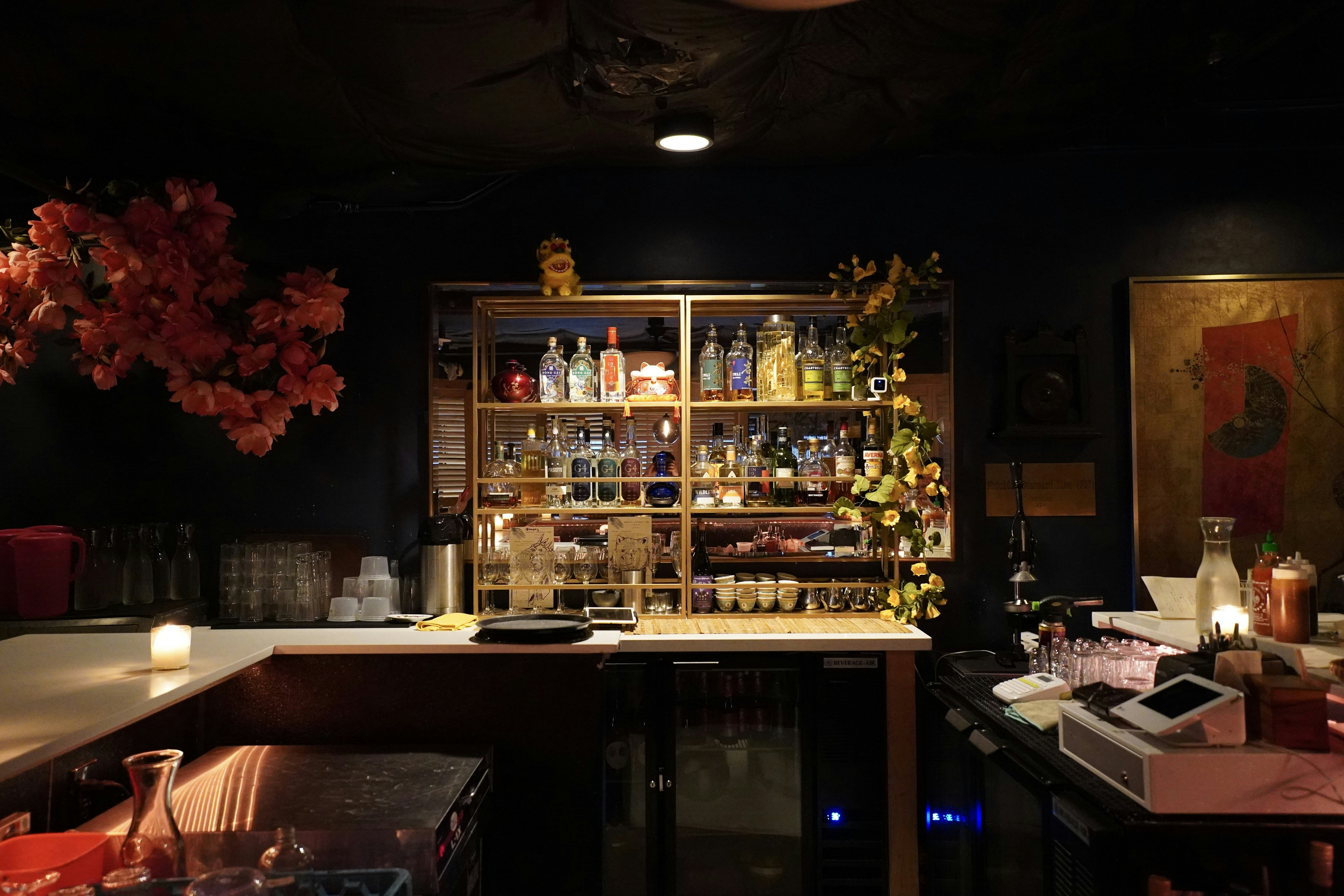 Classic cocktail bar interior