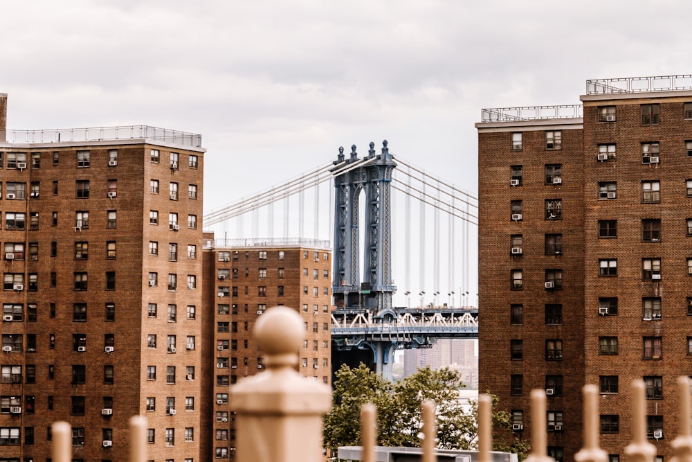 a view of the brooklyn bridge from a distance