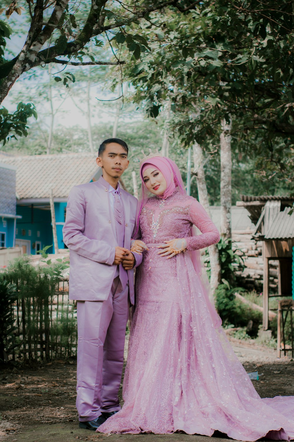 a man and a woman standing next to each other