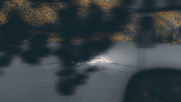 a blurry photo of a person on a snowboard